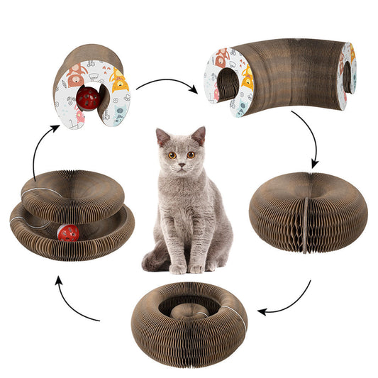 Corrugated Foldable Cat Scratcher Cardboard