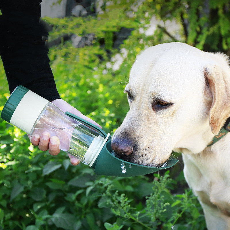 2 in 1 Portable Pet Dog Water Bottle