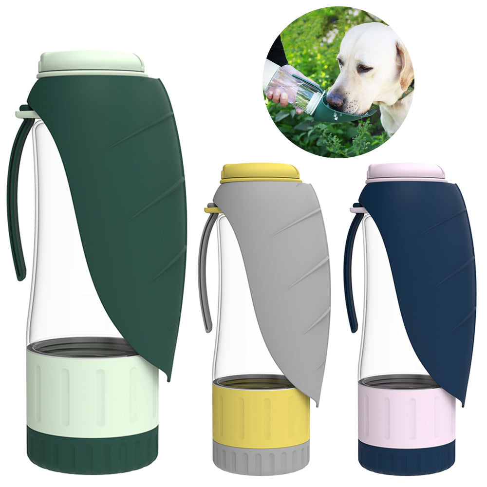 2 in 1 Portable Pet Dog Water Bottle