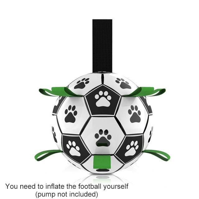 Interactive Pet Dog Football Toys with Grab Tabs