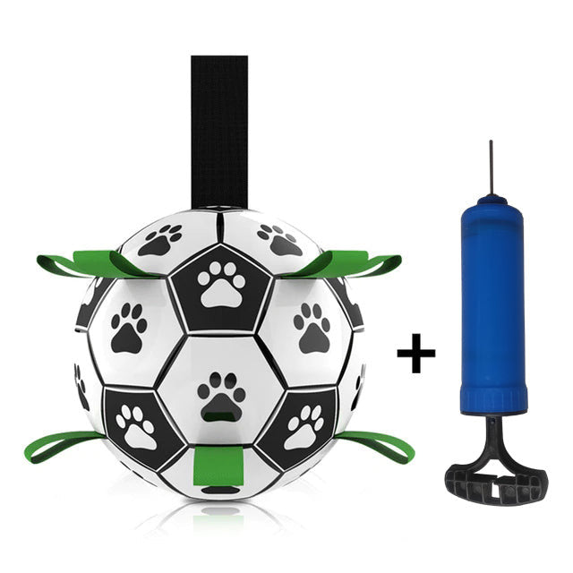 Interactive Pet Dog Football Toys with Grab Tabs