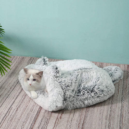 Pet Nest Plush Round Cat Sleeping Bag