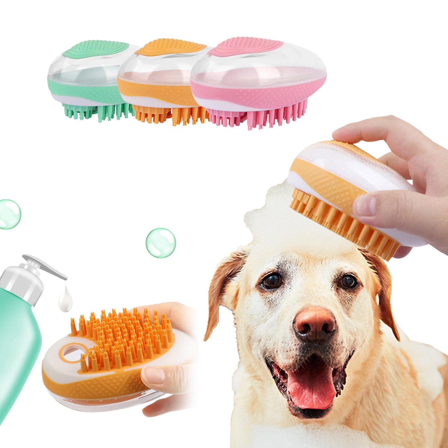 Pet Bath Brush Hair Grooming Comb