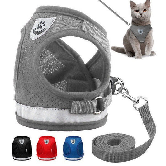 Pet Leash Breathable Mesh Chest Back