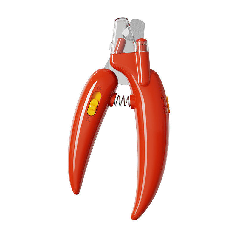 Small Chilli Shaped Nail Clippers With LED Light