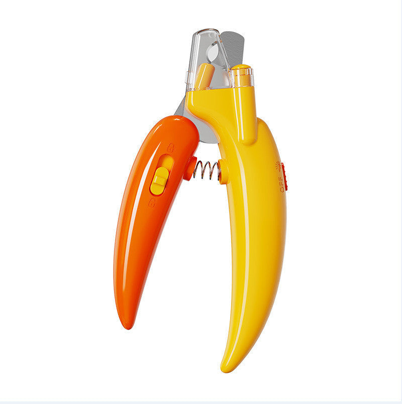 Small Chilli Shaped Nail Clippers With LED Light