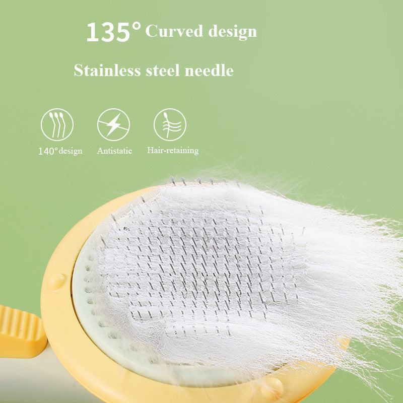 Pet Cat Brush Self-cleaning Comb Looper