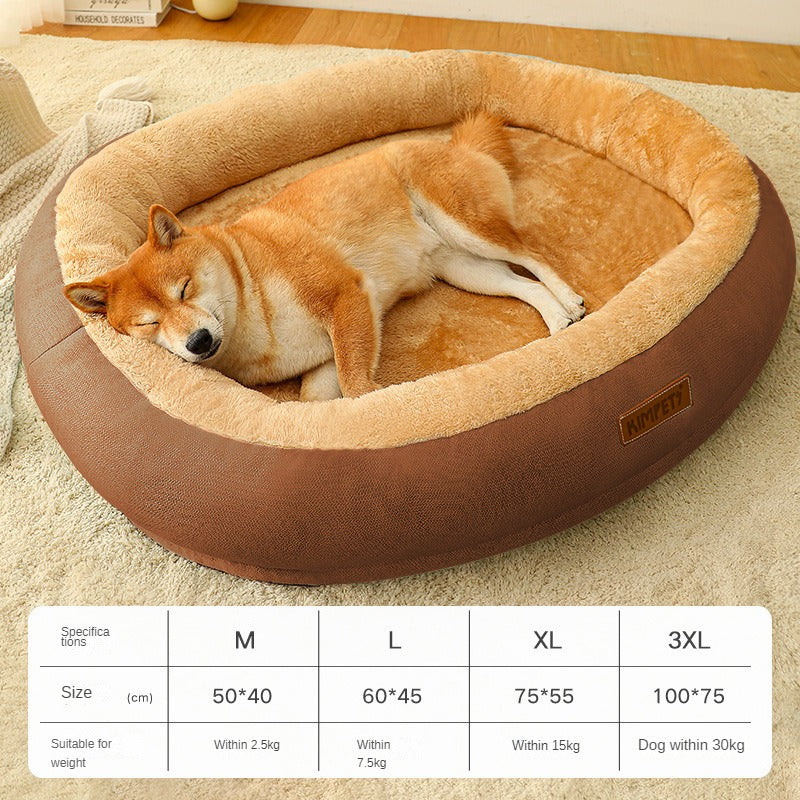 Pet Dog Bed Warm Puppy Square Kennel