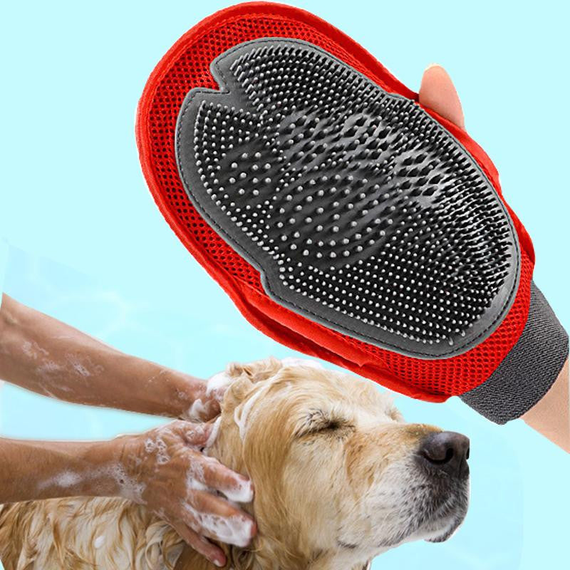 Dog Fur Grooming Gloves Massage Brush