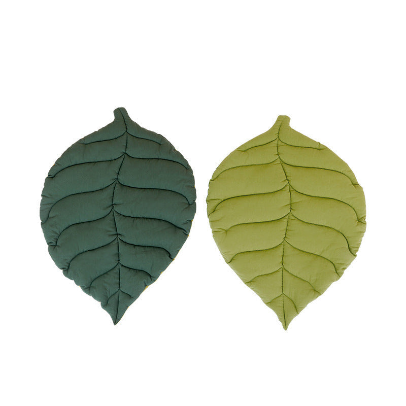 Leaf Shape Dog Bed Mat Crate Pad