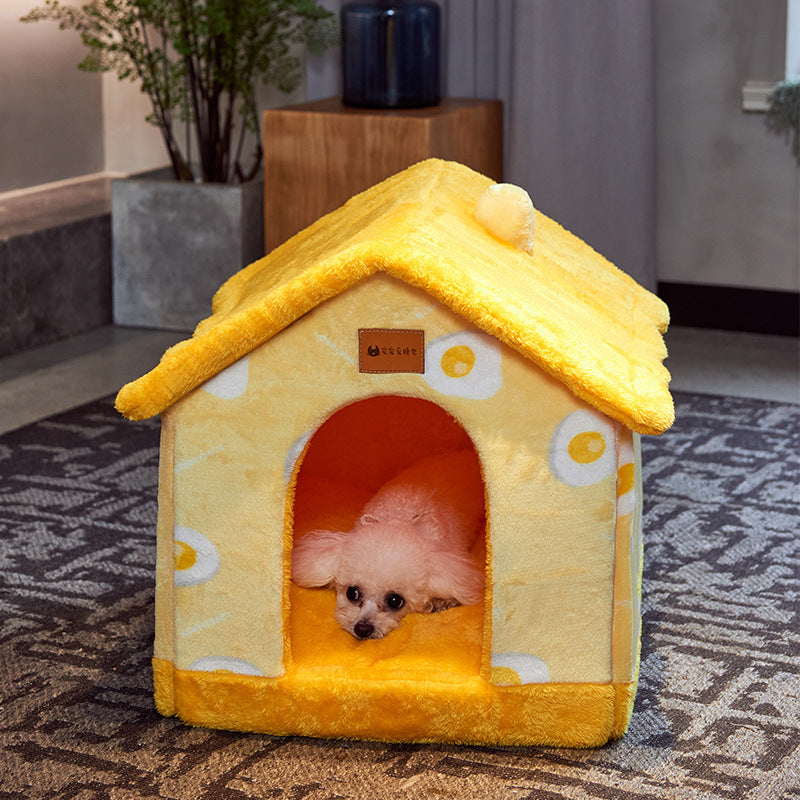 Foldable Dog House Pet Cat Bed Villa