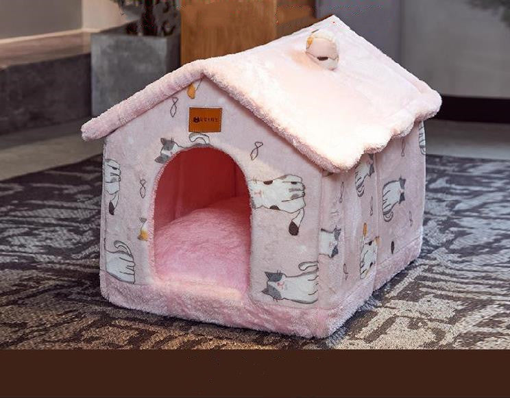 Foldable Dog House Pet Cat Bed Villa