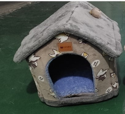 Foldable Dog House Pet Cat Bed Villa