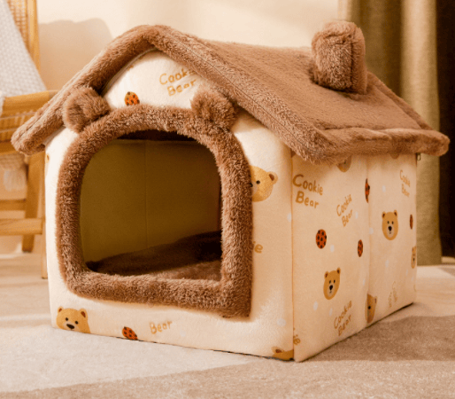 Foldable Dog House Pet Cat Bed Villa